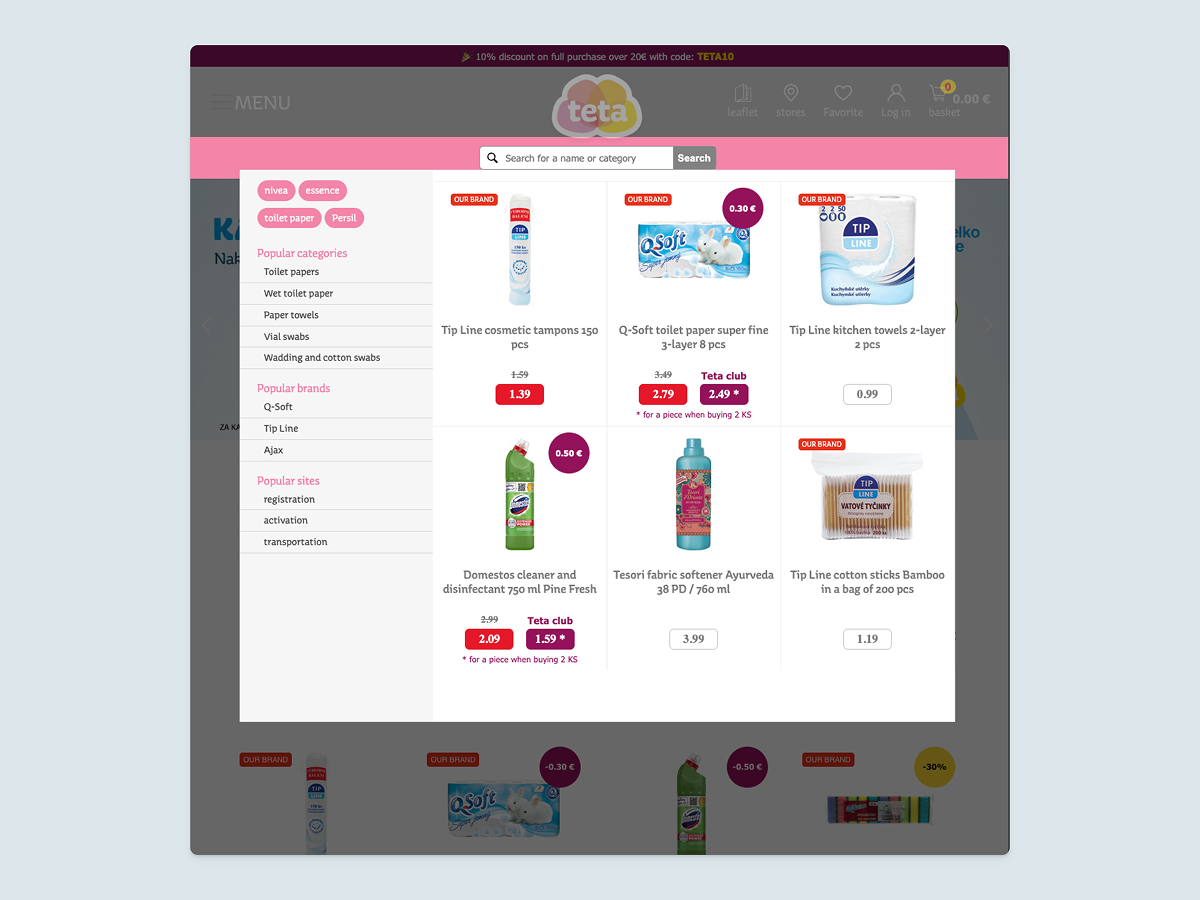 Different prices are visible even in Autocomplete results.