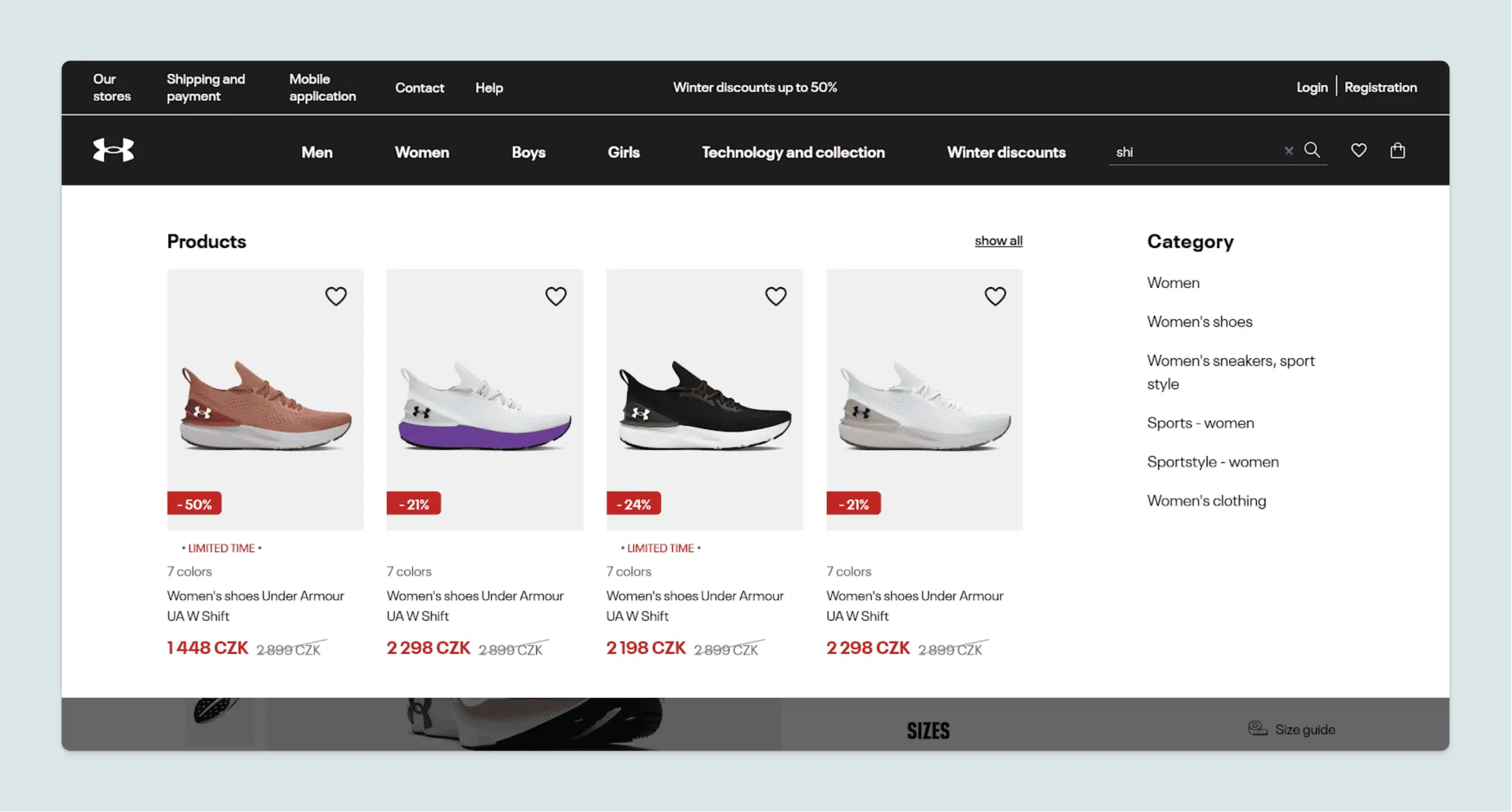 Autocomplete brings the ability to make searches faster and helps discover new products.