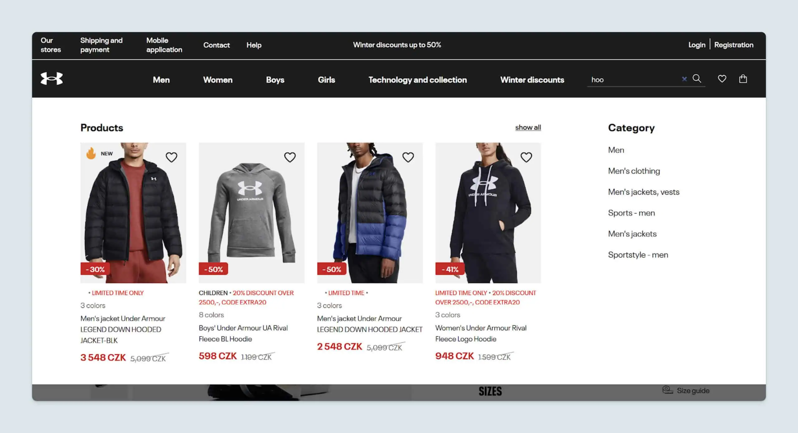 Under Armour can promote discounts, novelties, and much more directly in Luigi’s Box Search.