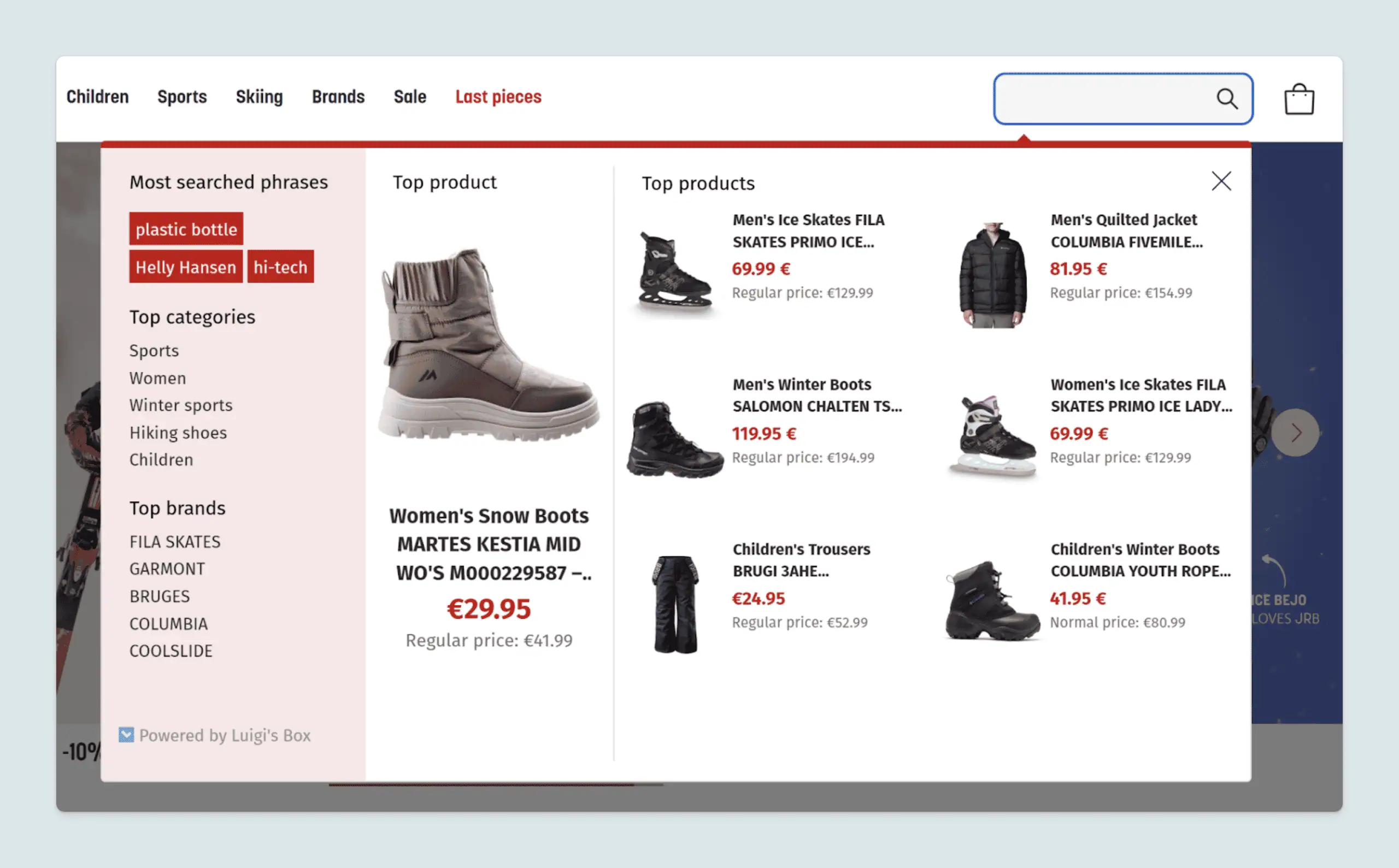 Autocomplete is a great place to promote specific products.