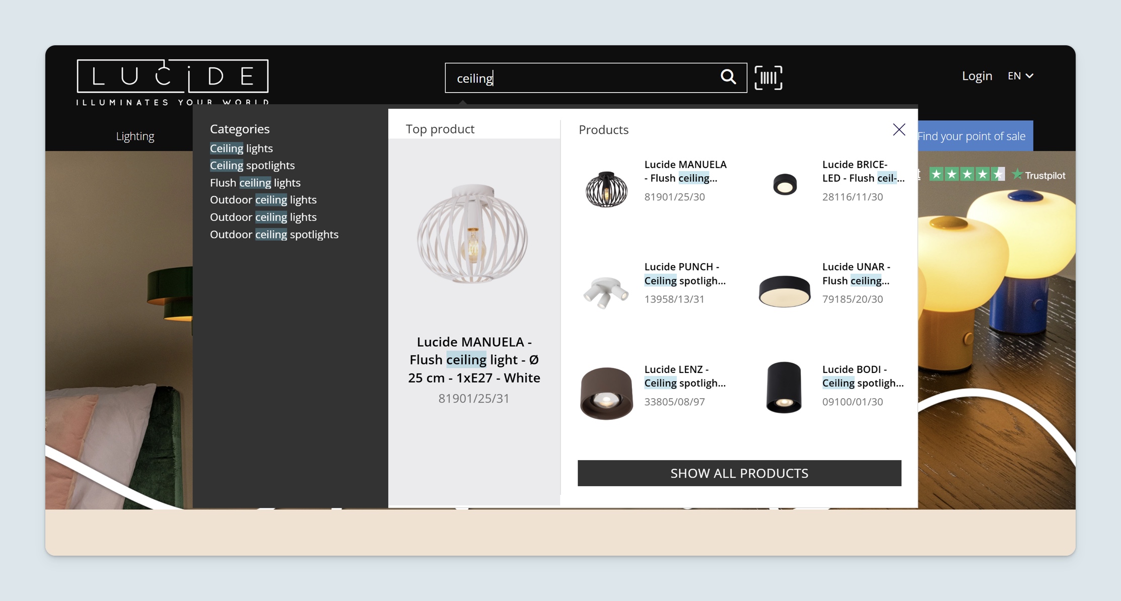 Lucide’s new search with Autocomplete finds results in an instant.